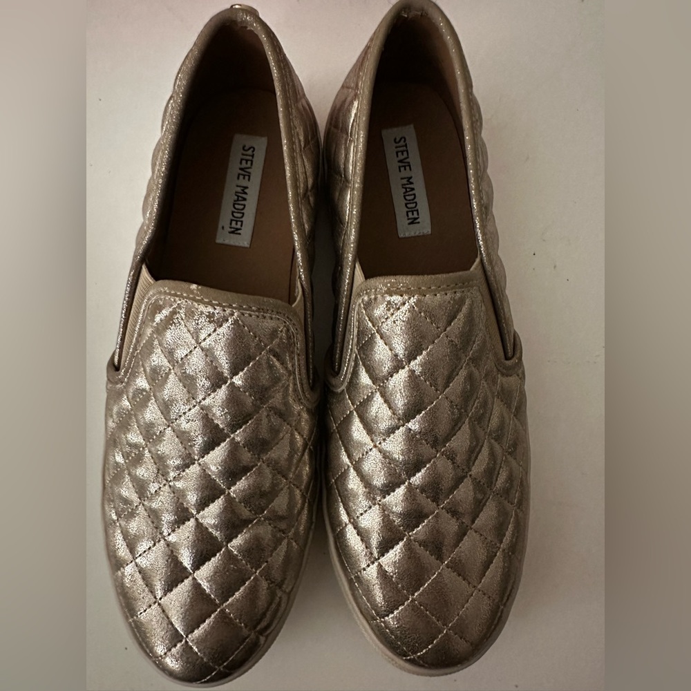Steve Madden golden shoes